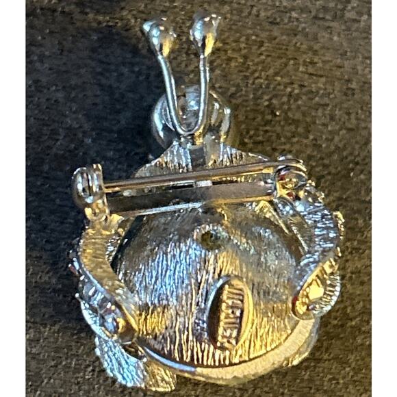 Warner Silver Tone Bee Pin Brooch Aurora Borealis Rhinestones Vintage Estate Bug - Picture 4 of 7